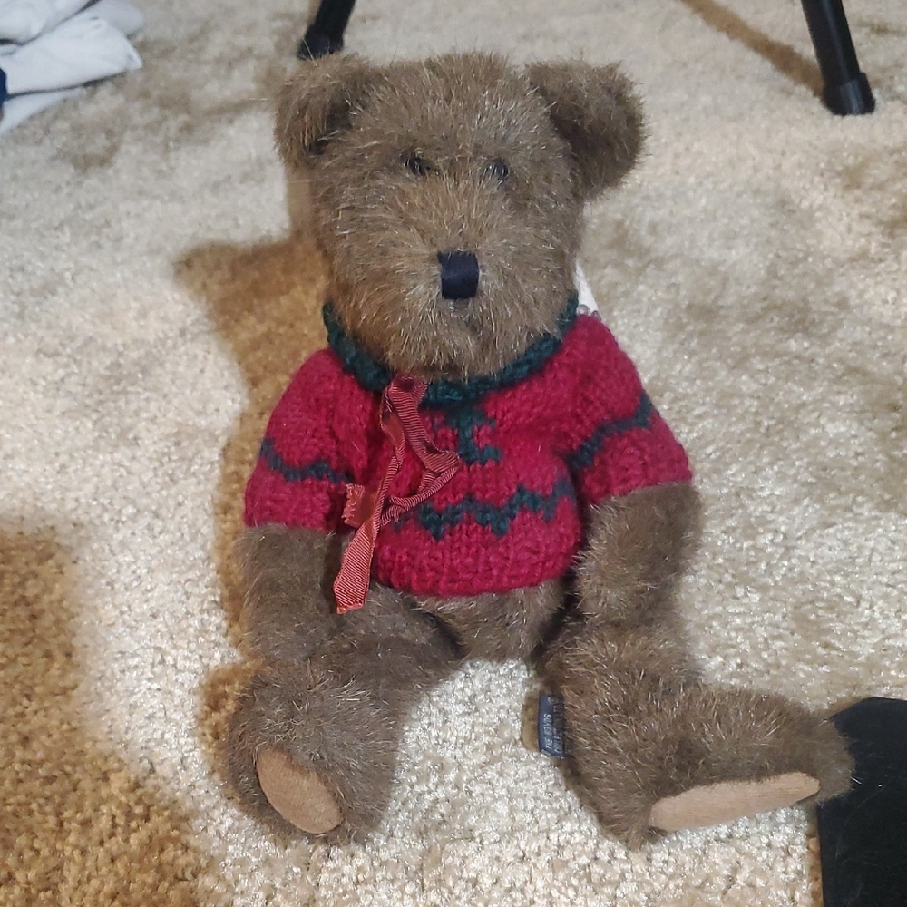 Boyds Bears Stuffed Animal with Red Sweater